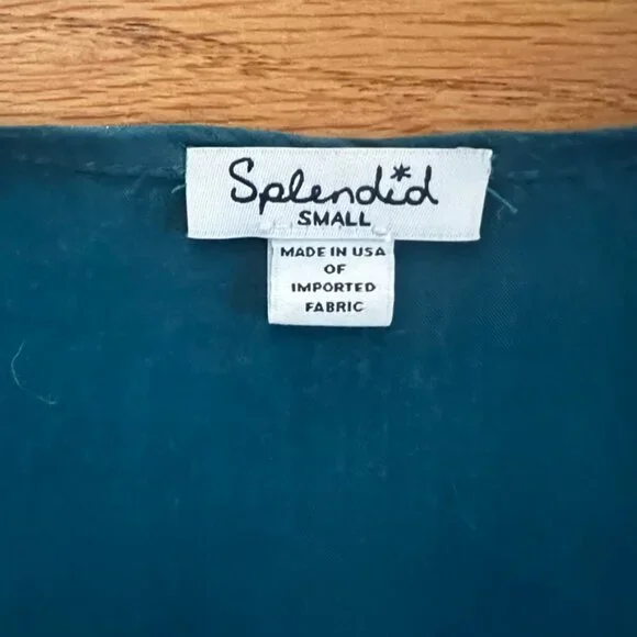 Splendid Maxi Dress Faux Wrap V Neck Drawstring Waist Romantic Flattering Waist - Picture 9 of 11